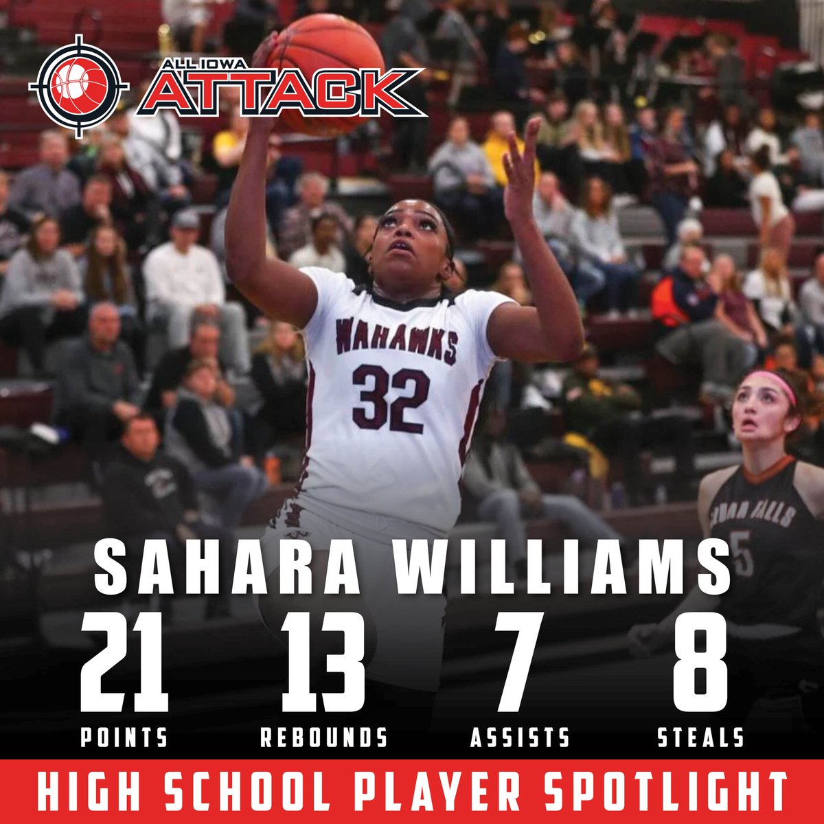 All Iowa Attack Girls EYBL (@alliowaattack) on Twitter photo ๐ผ๐๐๐ผ๐พ๐ ๐๐ ๐๐๐๐๐๐๐๐๐ ๐จ
'23 Sahara Williams
Waterloo West Wahawks
This past Saturday, Oklahoma commit <a href="/saharawilliams6/">Sahara Williams</a> flirted with a quadruple-doubleโผ๏ธ
#AttackFamily ๐ผ๐๐๐ผ๐พ๐ ๐๐ ๐๐๐๐๐๐๐๐๐ ๐จ
'23 Sahara Williams
Waterloo West Wahawks
This past Saturday, Oklahoma commit <a href="/saharawilliams6/">Sahara Williams</a> flirted with a quadruple-doubleโผ๏ธ
#AttackFamily