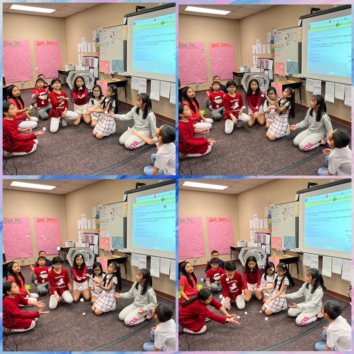 AmyThanhLay's tweet image. It was “snowing” in Cô Amy’s 4th grade class today because they were doing the @lead4ward strategy for Dec: Think and Throw! They had so much fun that they asked to do it again! #MathKISDMonthlyChallenge @KISDMathSquad @ParkviewKISD  #KISDBilViet #KISDParkviewProud #PantherPride
