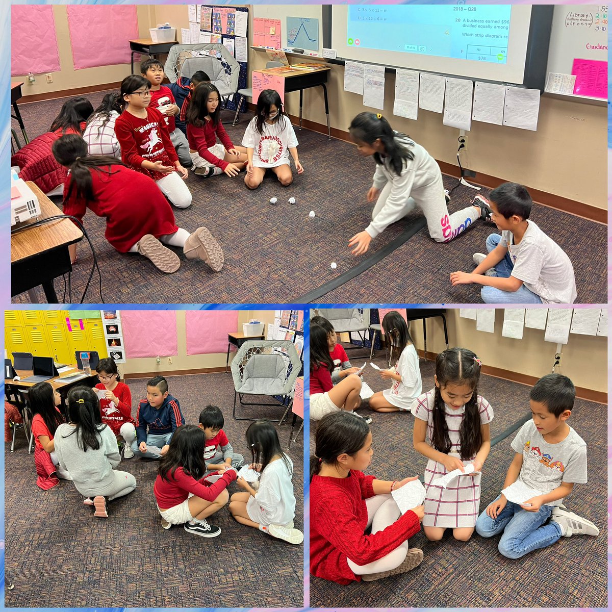 AmyThanhLay's tweet image. It was “snowing” in Cô Amy’s 4th grade class today because they were doing the @lead4ward strategy for Dec: Think and Throw! They had so much fun that they asked to do it again! #MathKISDMonthlyChallenge @KISDMathSquad @ParkviewKISD  #KISDBilViet #KISDParkviewProud #PantherPride