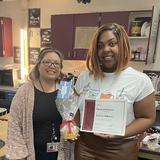 We are so excited to share that Jasmine Williams is the recipient of the Equity and Access Award for @DHS_Vikings! Thank you for all you do to support your emergent bilingual students. #knowyourimpact #equityandaccess