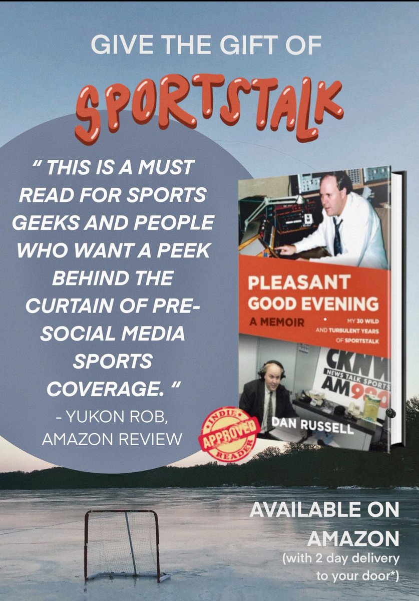 🎄🎄🎄🎄🎄🎄GIVEAWAY ALERT: Once again the “Gift of Sportstalk” is awarding a FREE COPY of “Pleasant Good Evening” to one my followers. Deadline is 20 hrs from now! 🎄

1- “Retweet” THIS post for automatic entry

2- Randomly picked winner announced Dec 7

danrussellsportstalk.com