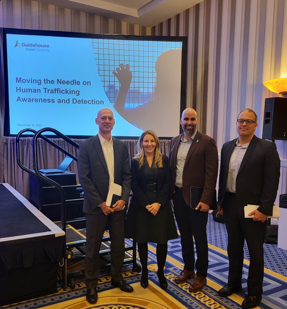GuidehouseFSAC's tweet photo. #ABAFinCrimes Human Trafficking Power Breakfast with @DHSgov & @TheKnoble. Your team's SARs & CTRs are invaluable in identifying #humancrime related activities and are extremely helpful to law enforcement in stopping the flow of illicit funds. https://t.co/zLVjIhjVAo