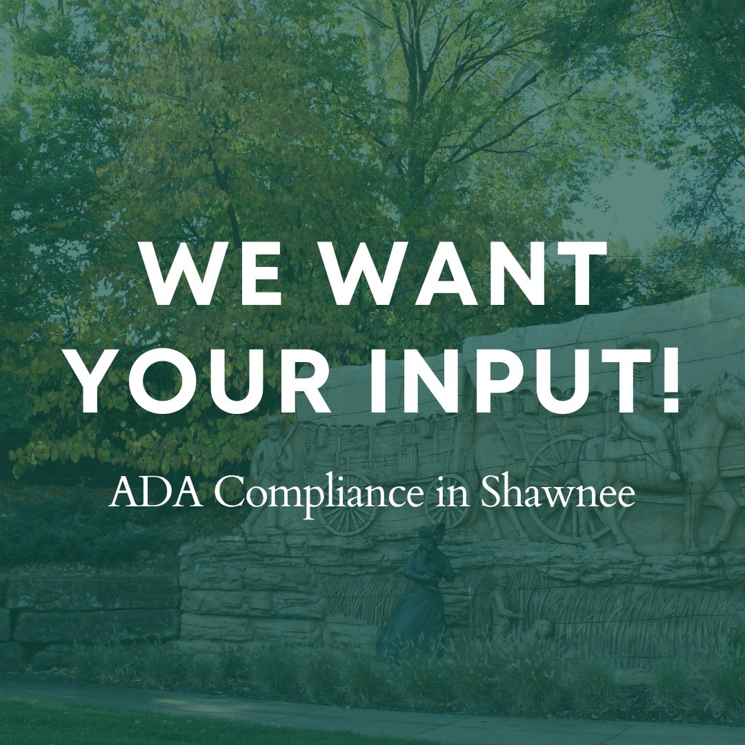 CityofShawneeKS's tweet image. ❤️Accessibility is important in Shawnee. What have we done well? What can we do better? Let's discuss!

💯You have two chances to make your voice heard: Monday, December 12 at 1pm and Tuesday, December 13 at 6pm at the Shawnee Civic Centre at 13817 Johnson Drive.