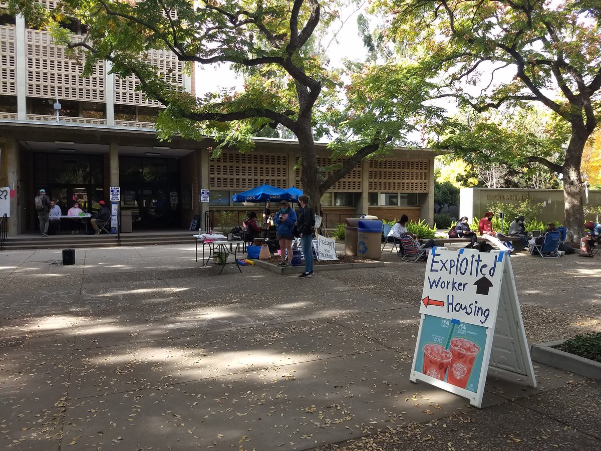 Grad workers are still camped outside the UCR chancellor's office #FairUCNow