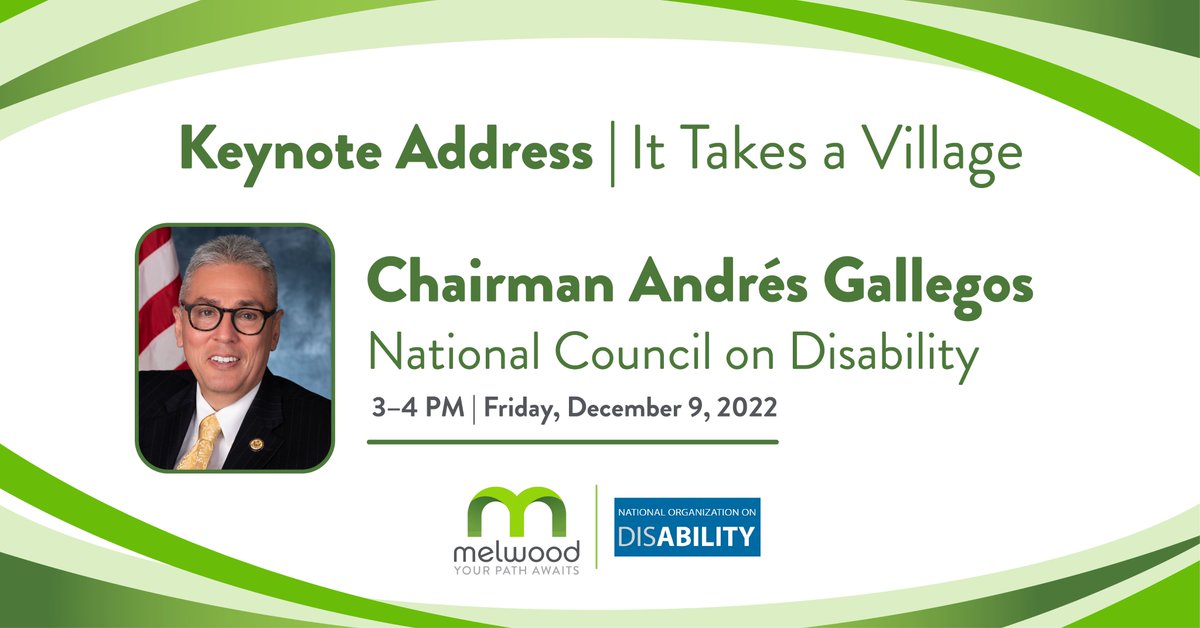 We are excited to welcome Chairman Andrés Gallegos of @NatCounDis to give the keynote address at #2022IPI! He will discuss how all stakeholders can work together to expand employment opportunities for people with disabilities. Learn more: melwood.org/event/inclusio…