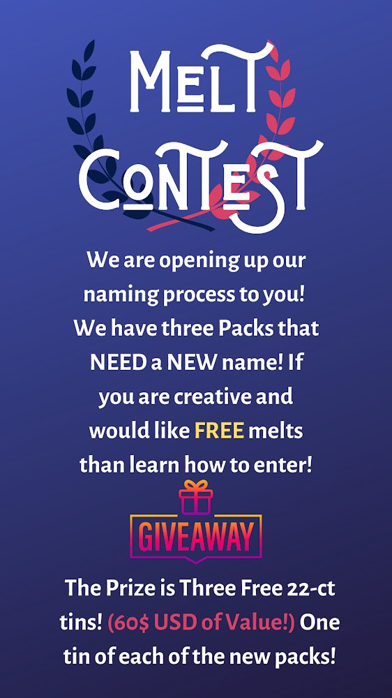 caffeinemelts's tweet photo. Name our Packs! https://t.co/CGsBXkVM9K