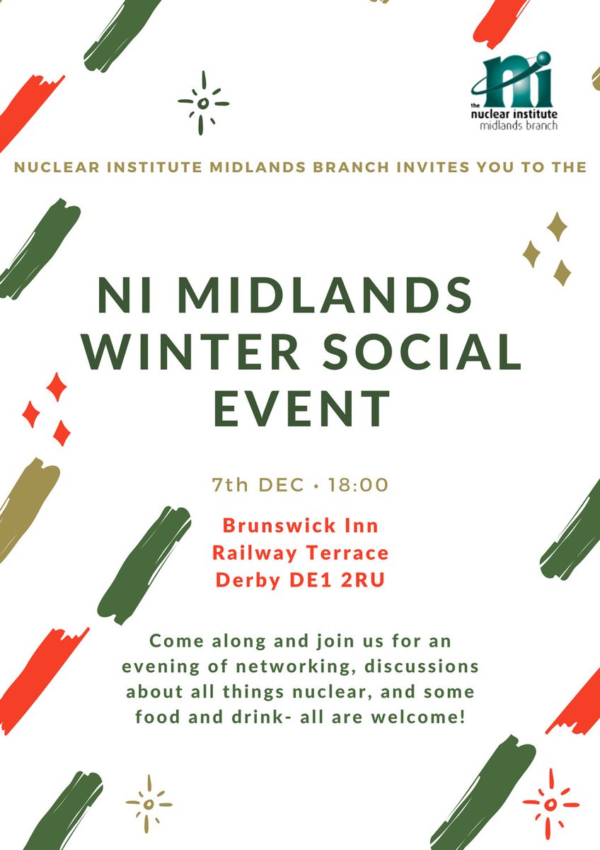 This is a reminder about our Winter Social being held tomorrow, Wednesday 7th December, at the Brunswick Inn, Derby from 18:00 onwards. 
We look forward to seeing you all there.