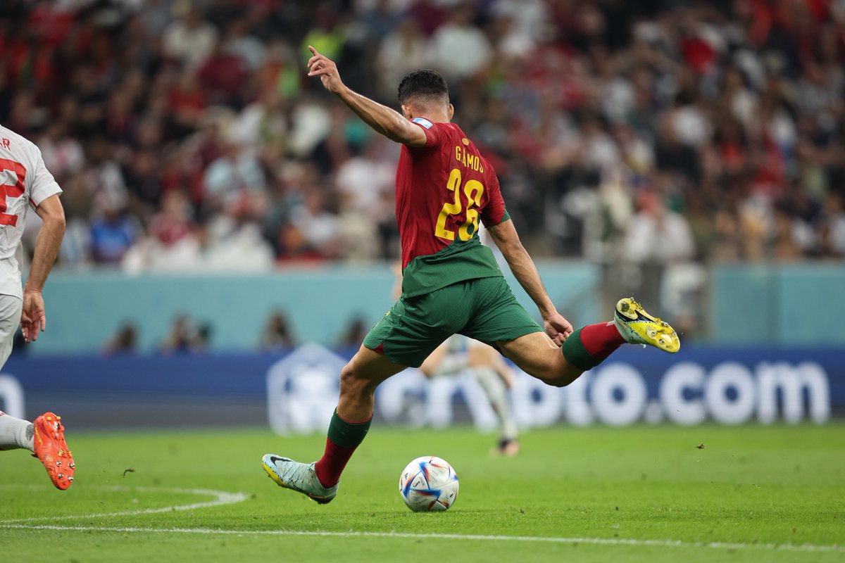 selecaoportugal's tweet photo. It's his world, we just live in it 🤪🌍 @Goncalo88Ramos 

#VesteABandeira #WearTheFlag #FIFAWorldCup https://t.co/ZtzHBoOV7z