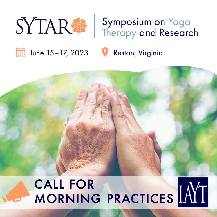 NEW Call for Morning Practices at SYTAR 2023! Have an idea for a morning practice for the next SYTAR? The submission  deadline is December 19, 2022. 
APPLY here:  buff.ly/3h4nXYC