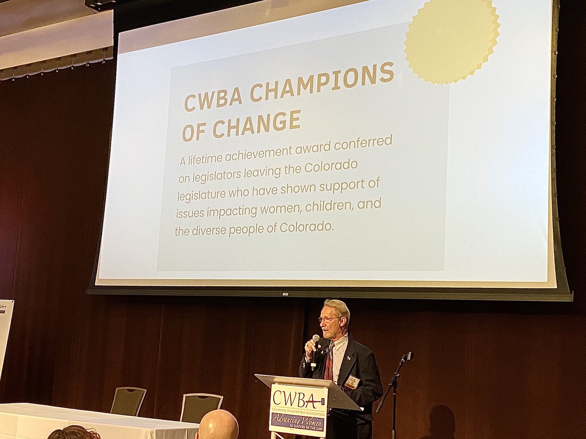 Congratulations to @PeteLeeColorado for being recognized as a Champion for Change by the @ColoWomensBar - we're so grateful for all you've done to support women, families & diverse communities across CO! #coleg #copolitics