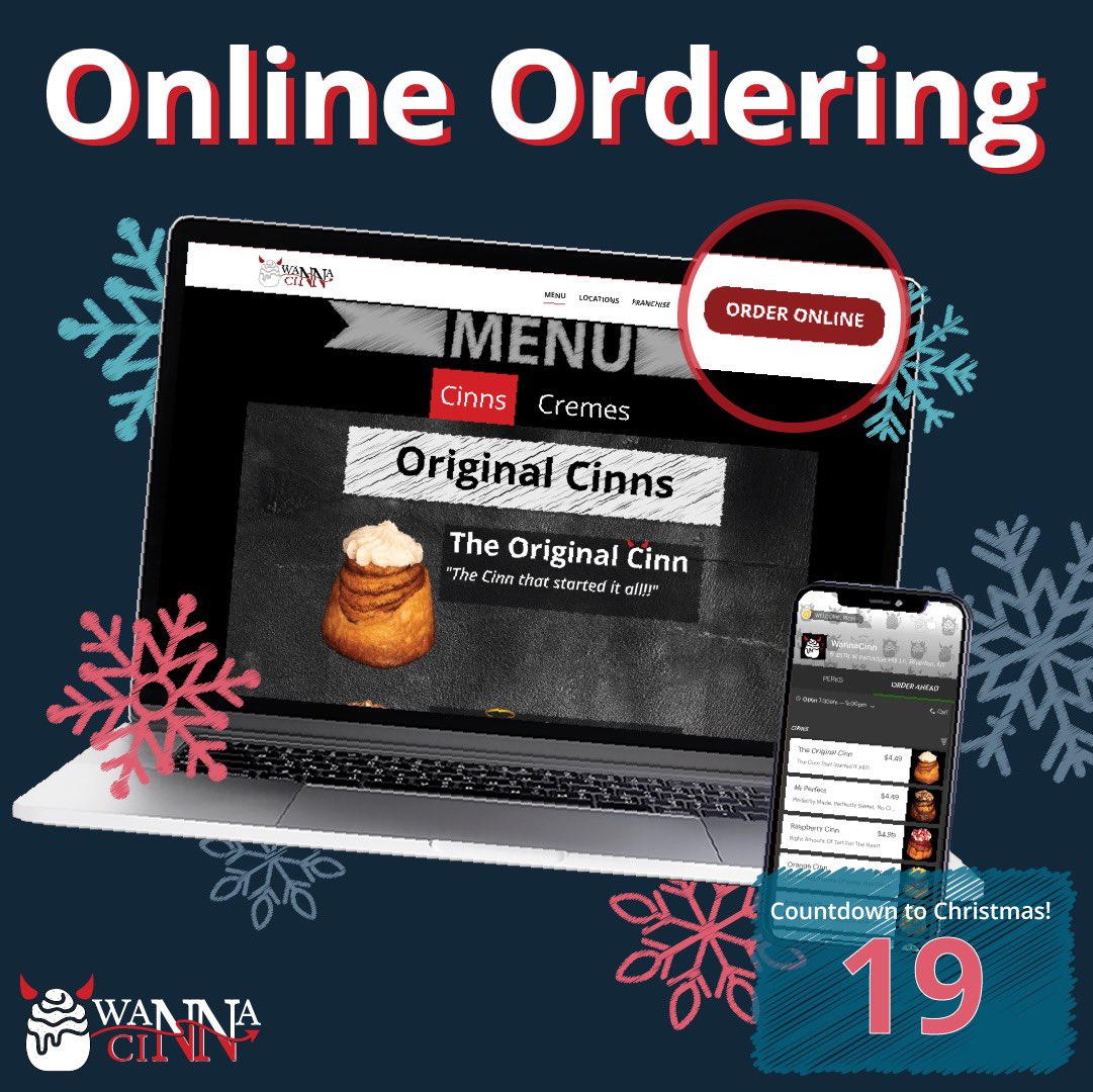 WannaCinn's tweet photo. Want to order ahead? Perfect time to stop in and grab your Cinns without the wait! Cinns for the family party, breakfast the next morning, or neighbor gifts, order ahead! 

Go over to https://t.co/I0UiY0aqOg to order! 

#utahsweets #utahchristmastime #utaheats #utahfamily https://t.co/1nPVqpHZoa