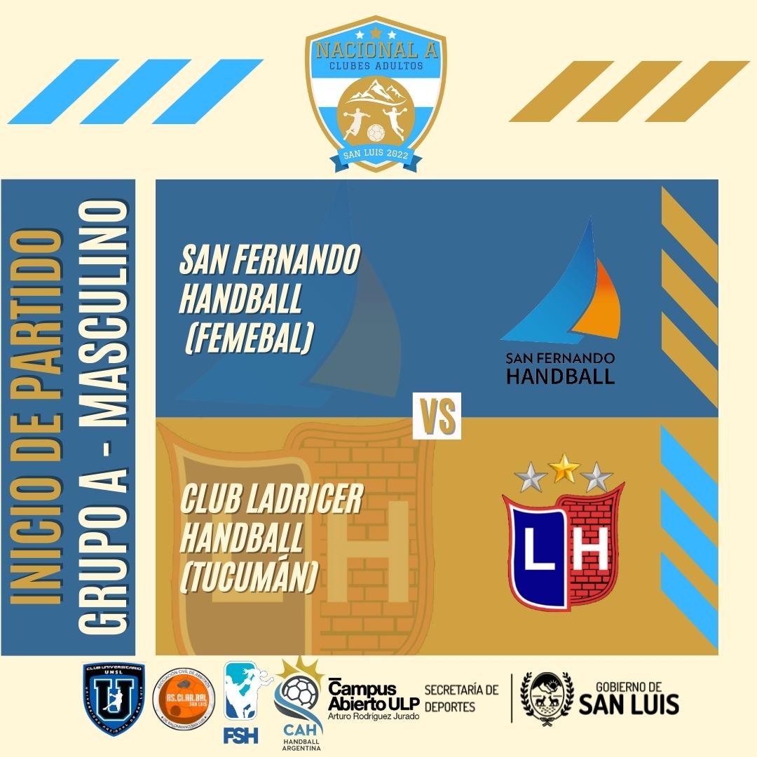 FedSanLuisHand's tweet photo. “Nacional A” Clubes Adultos:
Grupo A Masculino
San Fernando Handball (FEMEBAL) vs Club Ladricer Handball (Tucumán)
INICIO DE PARTIDO

Transmisión en vivo en https://t.co/v6r0nVa1uK
@SanfernandoHB
@sanfernandohb
@sanfernandohb

@LadricerHand
@LadricerHandballTuc
@ladricerhandball https://t.co/IXmcMkLdW8