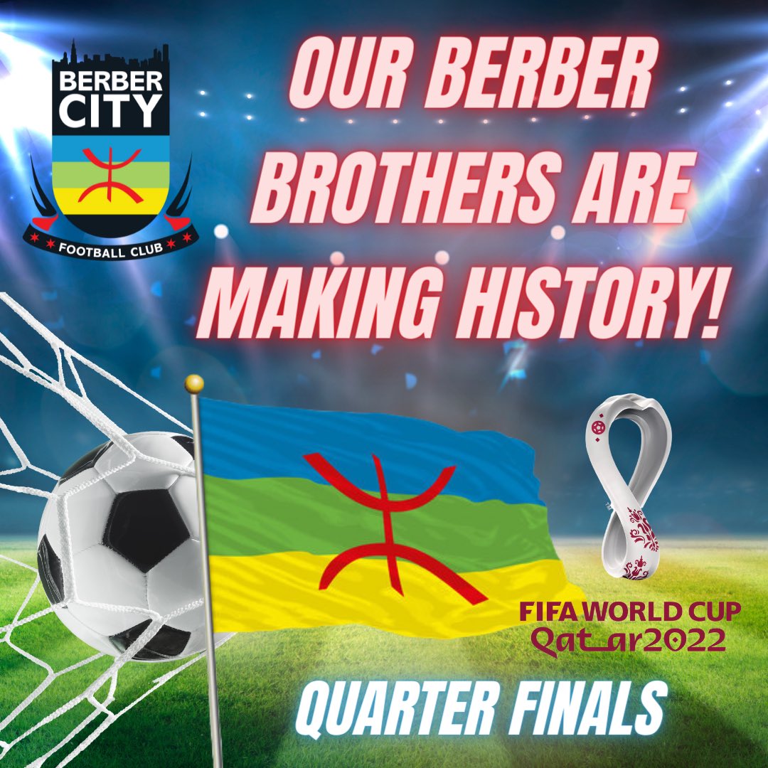 BerberCityFC's tweet photo. We are SO PROUD!! #WorldCup2022 #WorldcupQatar2022 #amazingh https://t.co/dTKXsLUthM