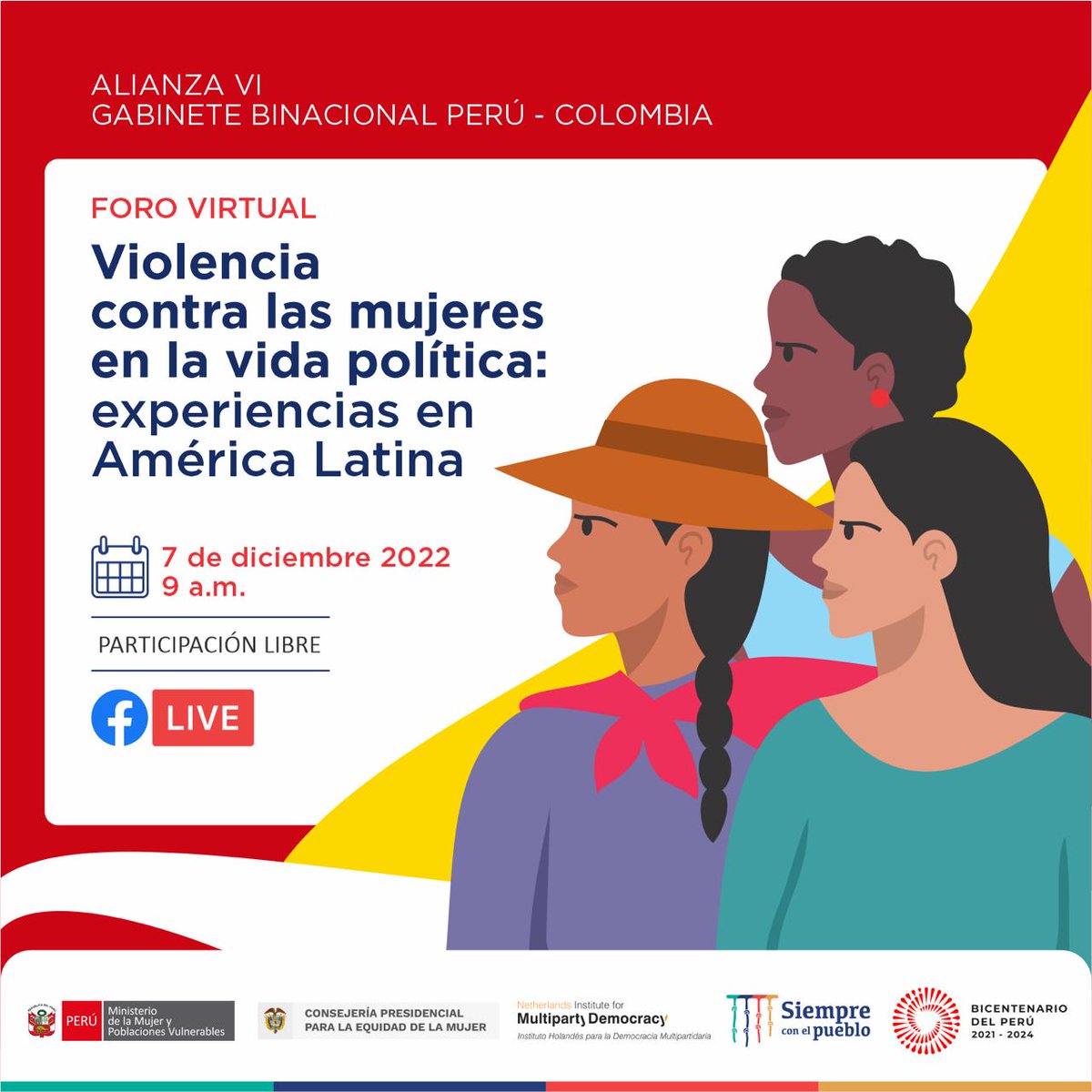 ViceColombia's tweet photo. #Agéndate 📌 | Este 7 de diciembre acompáñanos en el foro virtual 'Violencia contra las mujeres en la política: experiencias y desafíos en América Latina', un intercambio de experiencias de mujeres que participan en política en la región. 

Conoce más 👉🏾 https://t.co/9MA1QtZmdz https://t.co/2dtL0A4ENq