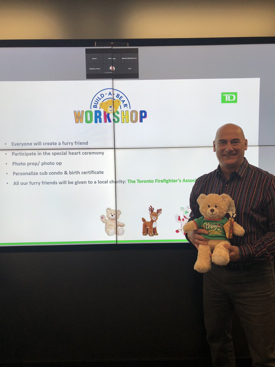 Great team activity today at our Annual Meeting AMG-ONE TD - *Build-a-Bear* Workshop for a local charity