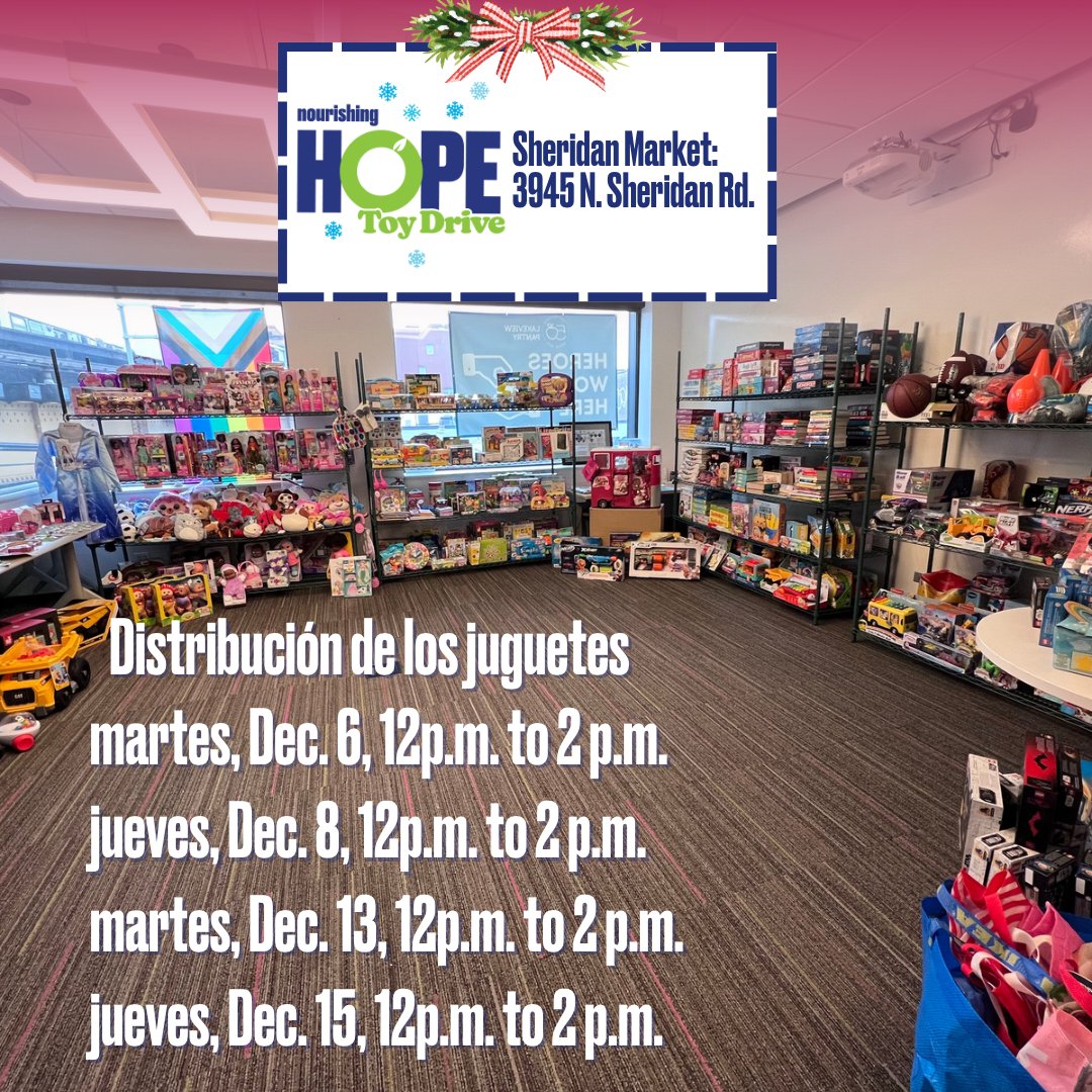 We are officially open! Today is day one of Nourishing Hope’s annual toy distribution for Chicago families. Each holiday season we invite Chicago parents who receive services through Nourishing Hope to come select toys for their children. 
nourishinghopechi.org/toydrive