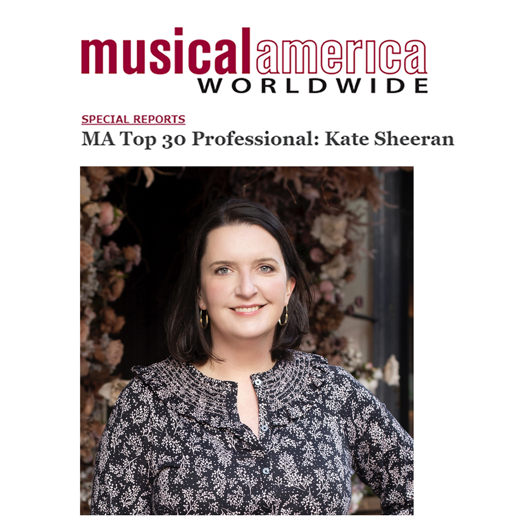 Congratulations to <a href="/KaufmanMusicNYC/">Kaufman Music Center</a> Executive Director @katesheeran on being named a 2022 <a href="/MusicalAmerica/">Musical America</a> Professional of the Year! The award recognizes “Resilient Warriors” who responded to the pandemic with game-changing innovation. 

Learn more: bit.ly/3Pdjdwn
