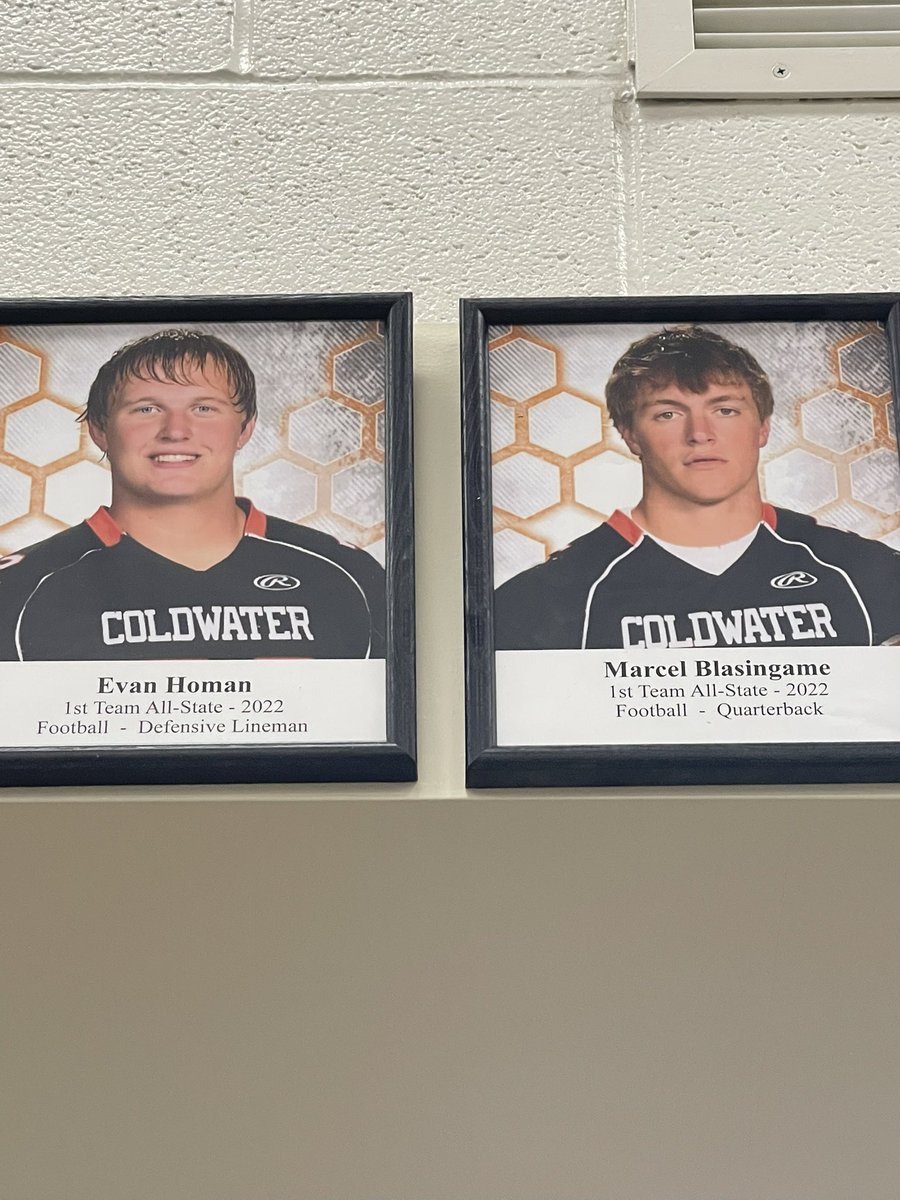 Coldwater’s newest Ring of Honor members.  Welcome Evan Homan and Marcel Blasingame!
