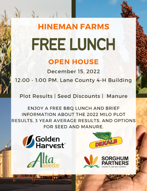 Join us next Thursday for some great BBQ, milo plot results, and seed discounts!