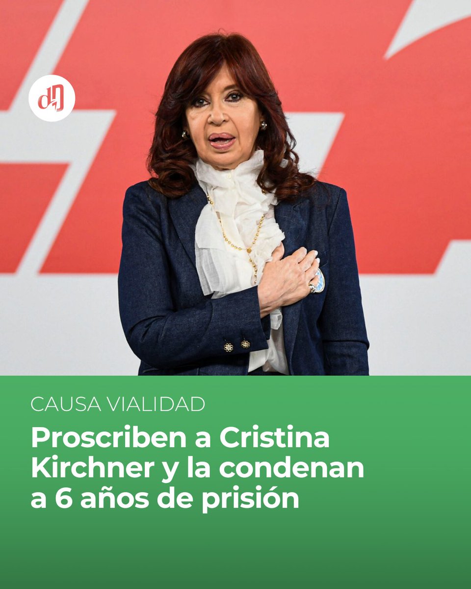 eldestapeweb's tweet photo. AHORA. Proscribieron a Cristina Kirchner de manera perpetua. https://t.co/dibPWTo1Z7