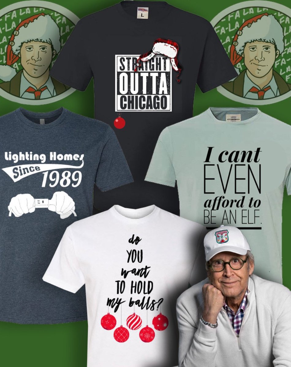 NEW X-mas Vacation merch now available. Designed by artist @patrick_ganino . Make sure to order yours now! 🎄♥️ Click here 👇 officialchevychase.com/shop