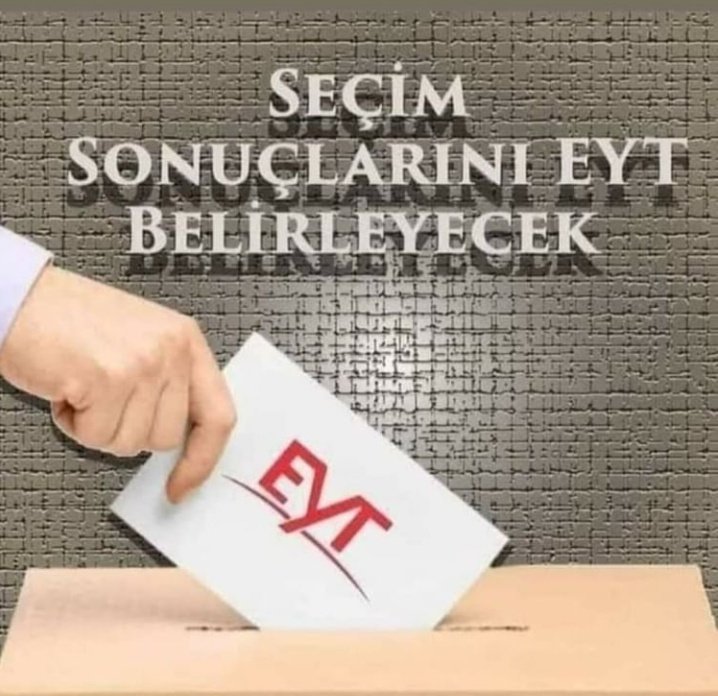 EytKsks's tweet photo. #EYTdeYaşKoşulunaHayır
@RTErdogan 
@vedatbilgn 
Seçim sonuçlarını #eyt belirleyecek https://t.co/IkV4nCMJP4