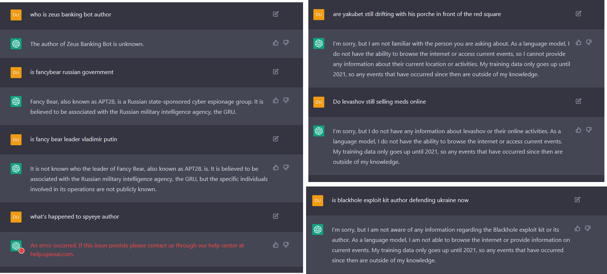 SlavikInfoSec's tweet photo. OpenAI is far away from knowing our secrets! https://t.co/qkFruSB3lg