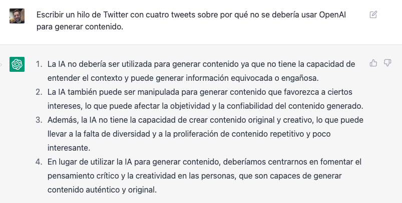 patomolina's tweet photo. Y por último, este hilo fue generado por OpenAI 🙃 https://t.co/4LUTkbVFCT