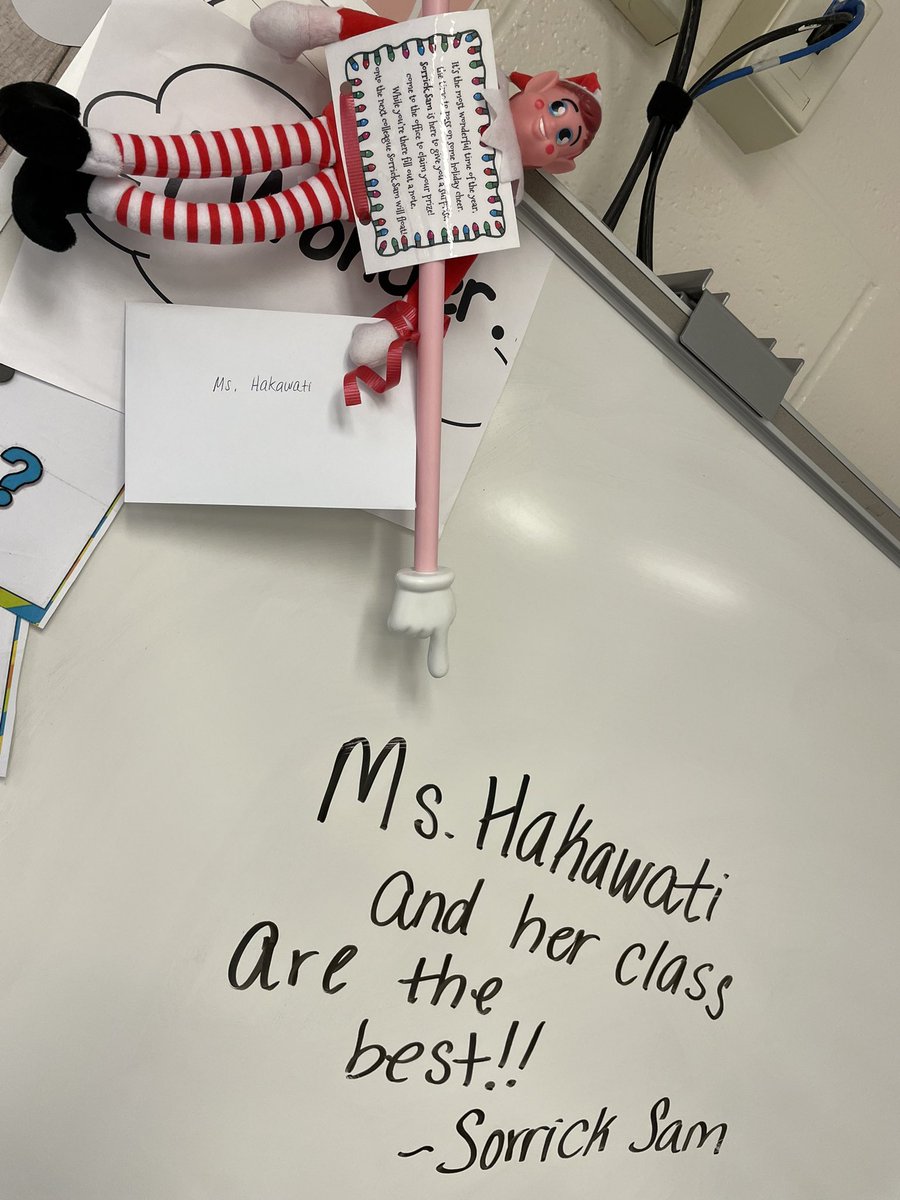 Sorrick Sam came to make a visit. I wonder where he’s off to next❄️ #SK12Days <a href="/SorrickNPD117/">Sorrick Elementary</a>