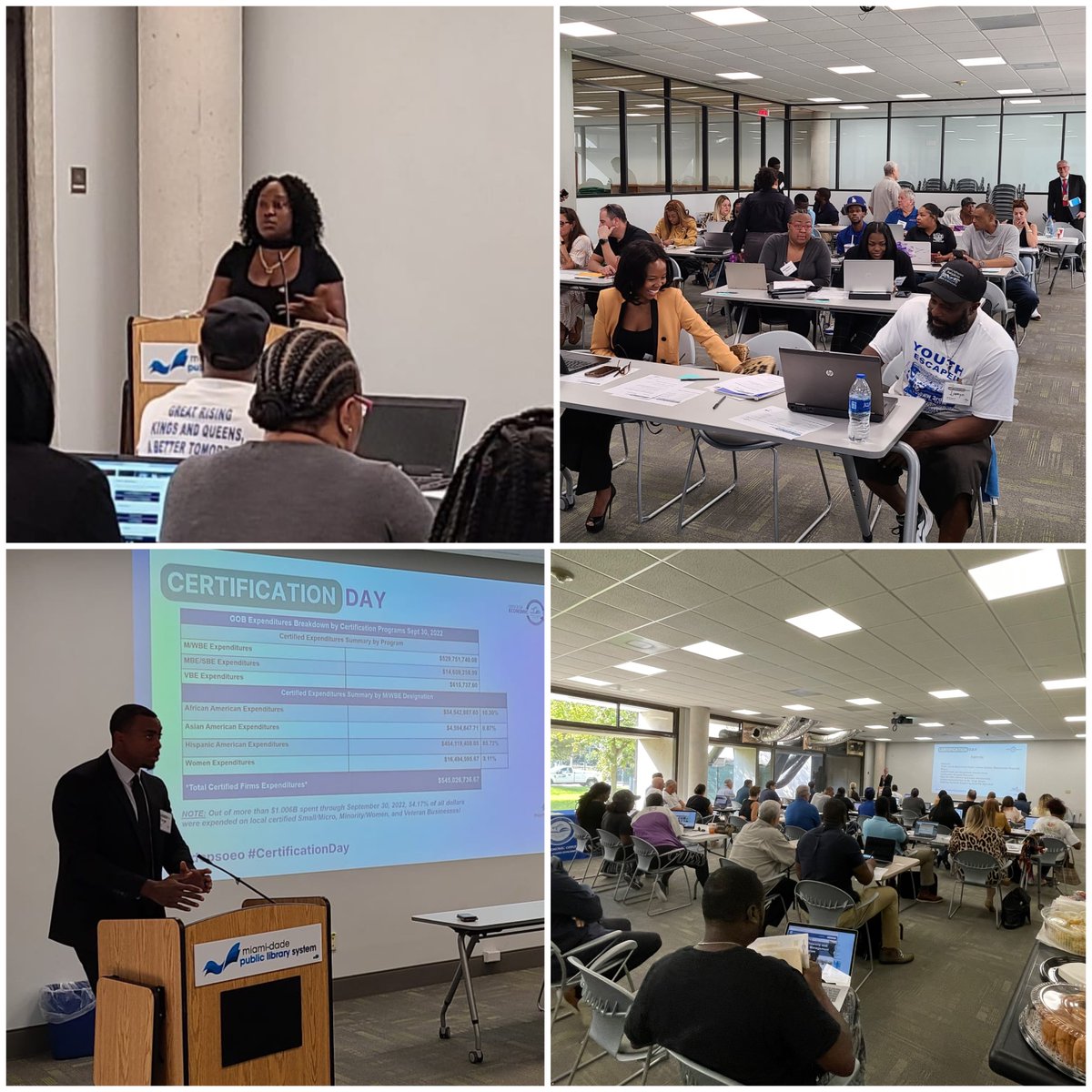 Thank you @MDPLS for hosting the Certification and Outreach team for our biggest #CertificationDay yet!
We are excited to connect with all the local vendors who came by to get a step closer to doing business with @MDCPS. #OpportunityIsKnocking #SouthFLSmallBiz #MWBE #SBE