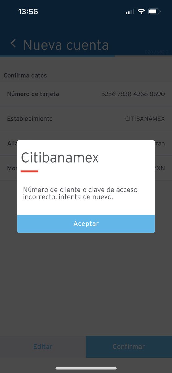 Angelika_Leon's tweet photo. @Citibanamex tengo problemas al hacer transferencias…y NO TENGO TIEMPO de ir a una sucursal y/o cajero para realizar mis movimientos (por eso tengo una app).

Me pueden ayudar xfis, me urge! https://t.co/YiUEQxOacT