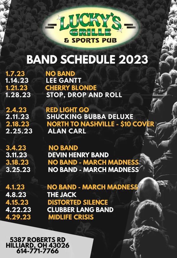 Luckys_Grille's tweet photo. We are happy to announce that next year we are getting back into the full swing again for our entertainment schedule! Mark your calendars! https://t.co/kcHIPyFJS8