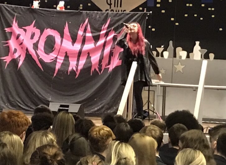 BTHCC_BYB's tweet photo. A fantastic performance to Y11 by Bronnie who also spoke passionately about her journey and the importance of taking care of your mental health #MentalHealthMatters #resilience @ThePrimeAgency @bthcc_college https://t.co/WaWukT2hGl