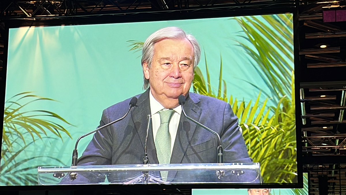 SinsVicky's tweet photo. @antonioguterres on the need for Benchmarking for the private sector. ‘Humanity has become a weapon of mass extinction’ and the private and finance sector has a critical role to play. @SDGBenchmarks published the state of play on 400 companies and their readiness yesterday! https://t.co/p2o9slBRJy