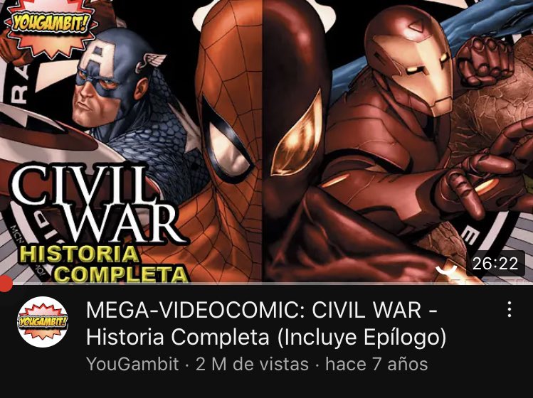 Los videos con los que inice a leer comics que eran literal el comic en pantalla namas le hacian zoom y ya, ya no existen
Ahora es puro comic narrado