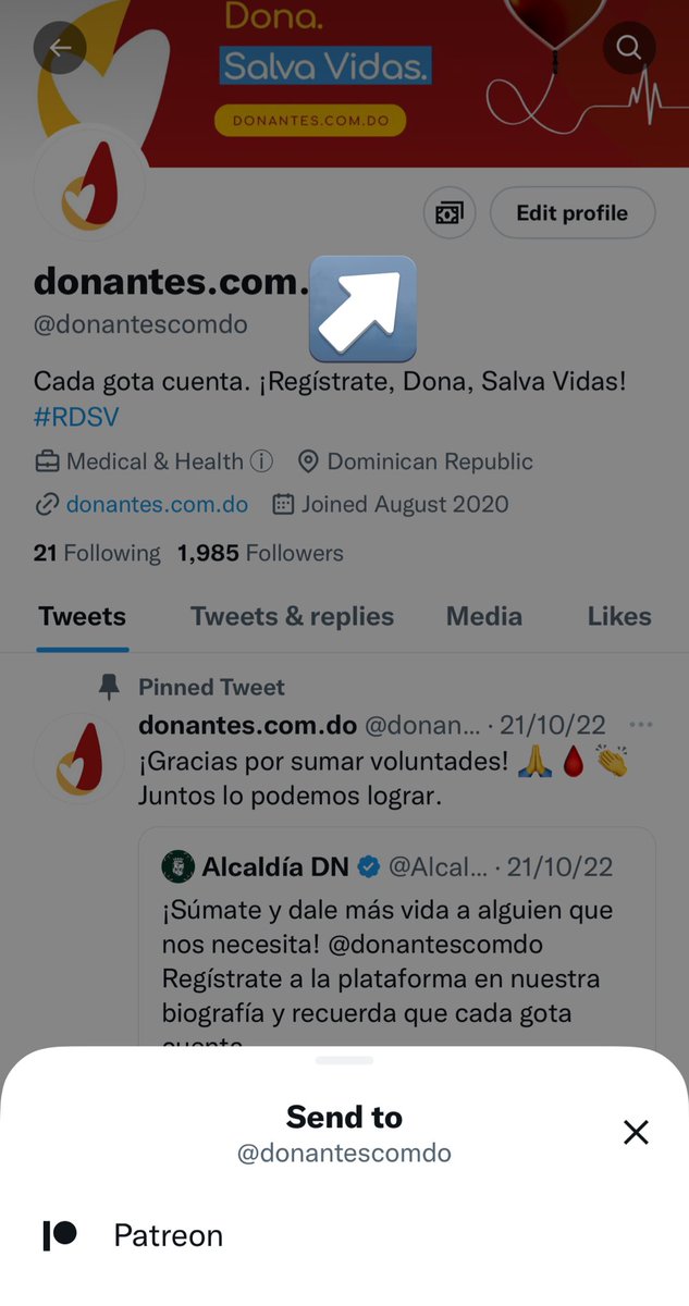 donantescomdo's tweet photo. Recuerda que puedes apoyar nuestra causa desde nuestro perfil de Twitter, haciendo click en “Tip” y convirtiéndote en nuestro Patreon ♥️🙏🩸 ¡Apóyanos! Para lograr el tan anhelado #DeficitCeroDeSangre 🇩🇴 https://t.co/Z42dHN8ffI