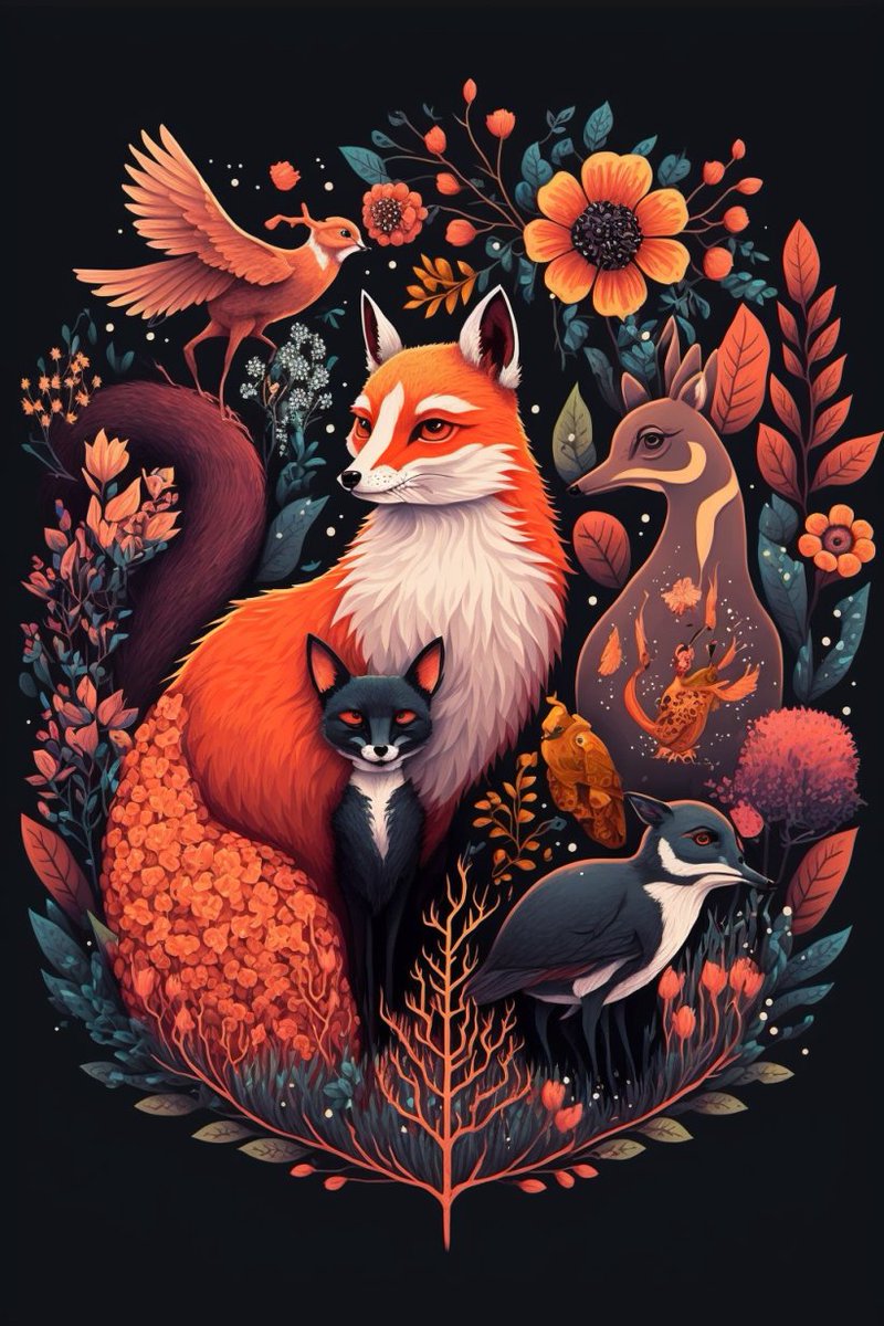 Woodland Animals by <a href="/iBitterScotch/">𝕄𝕣. ℕ𝕒𝕚𝕣</a> 
#aiart #midjourney #aiartdailytheme