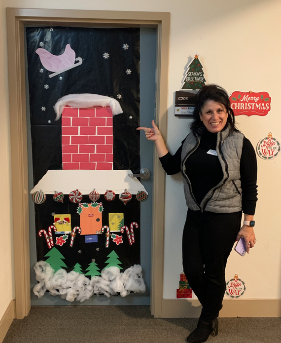 ApexCareCA's tweet photo. Rockville Terrace Senior Living asked ApexCare to sponsor a resident's door.  Our Vacaville team, Debbie and Kathryn, had a great time decorating and we think it turned out well... so far. :)  Let us know what you think! https://t.co/8wuhY3n7Mg