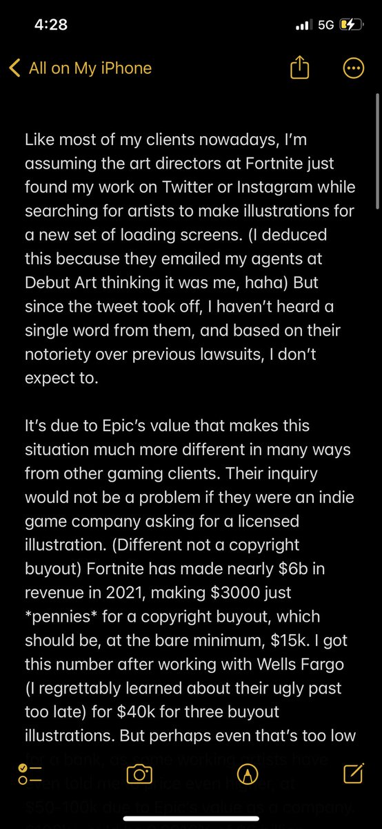 My full essay response about Fartnite® and charging for what you deserve, why $3000 is not a lot for a full-time freelancer, etc

🧵 1/3