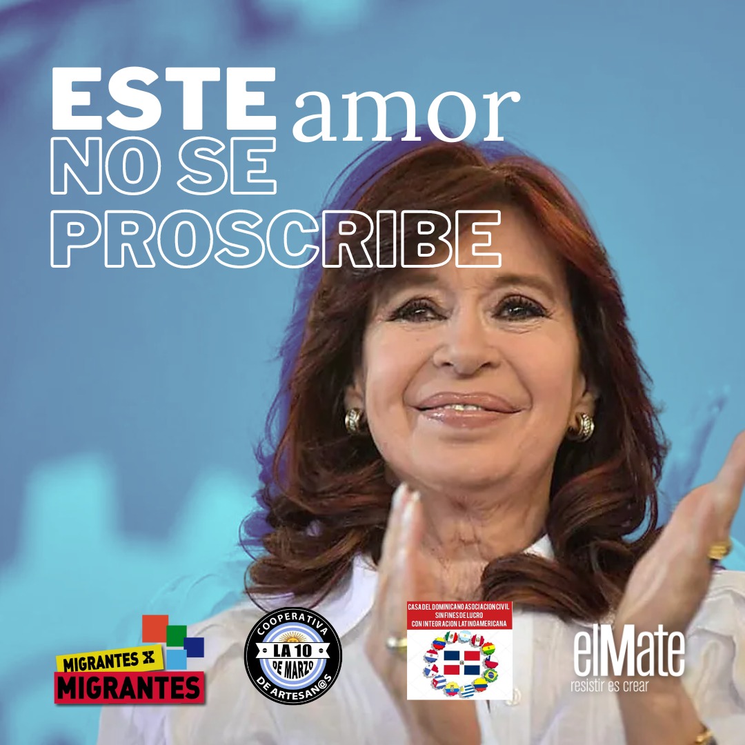 migrantesx's tweet photo. Basta de mafia judicial.
Este amor no se proscribe.
@CFKArgentina el pueblo sabe y te acompaña. https://t.co/wxaQVcyBH5