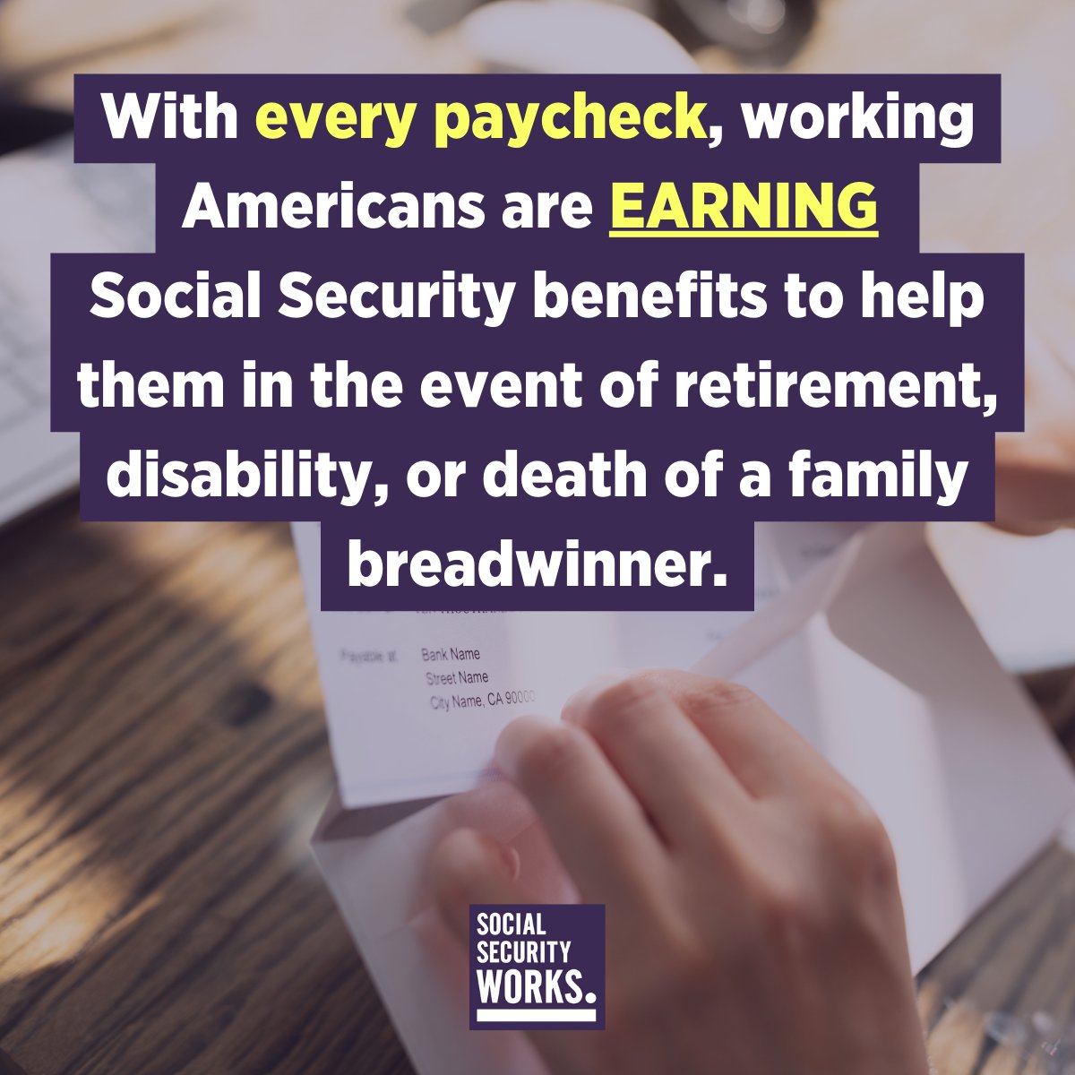 SSWorks's tweet photo. You've earned your Social Security, you
deserve every promised penny! https://t.co/YAj7YAi911