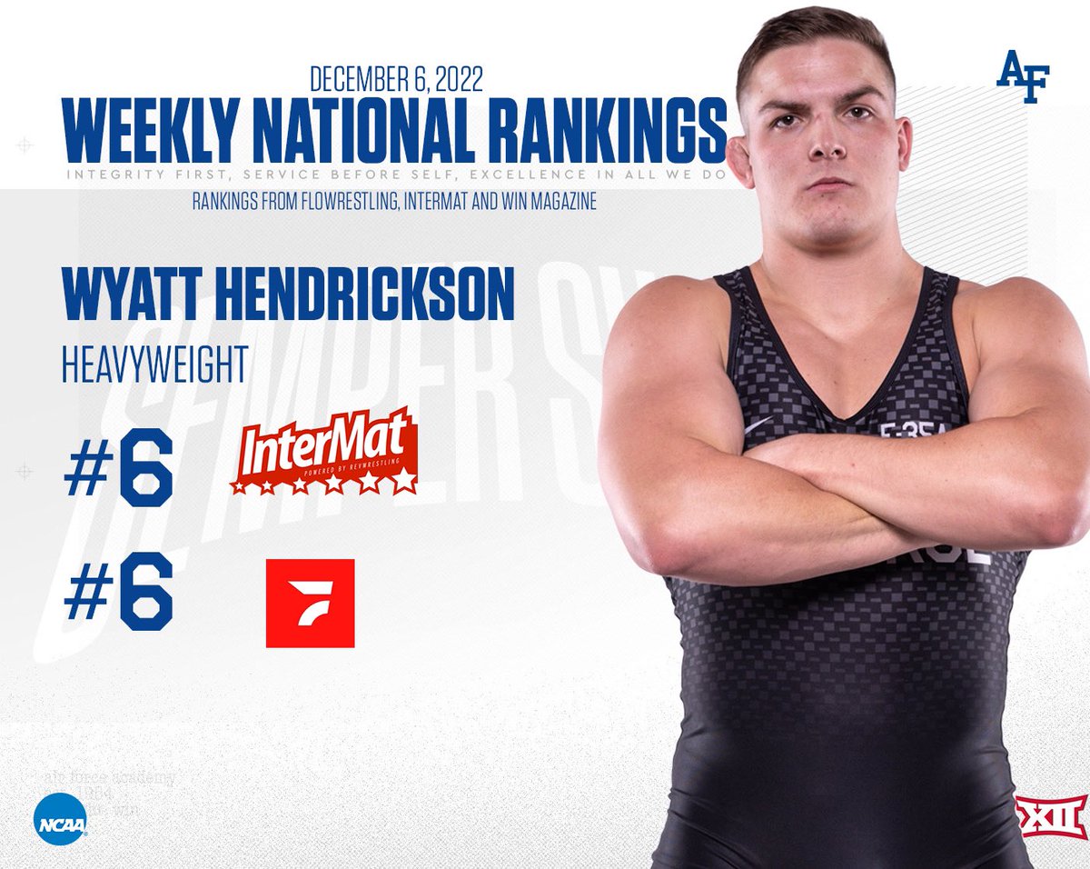 Air Force Wrestling on Twitter "Hendrickson moves up to 6 after a