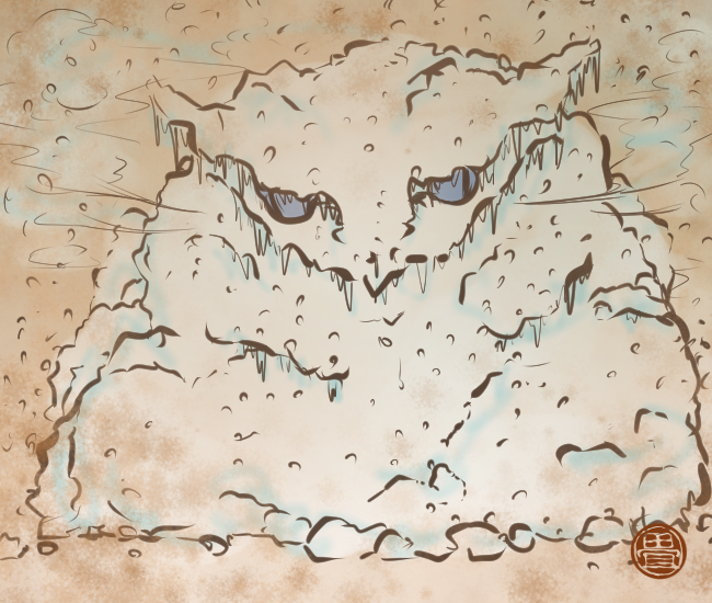 「雪の妖怪 」|花日和 畳のイラスト