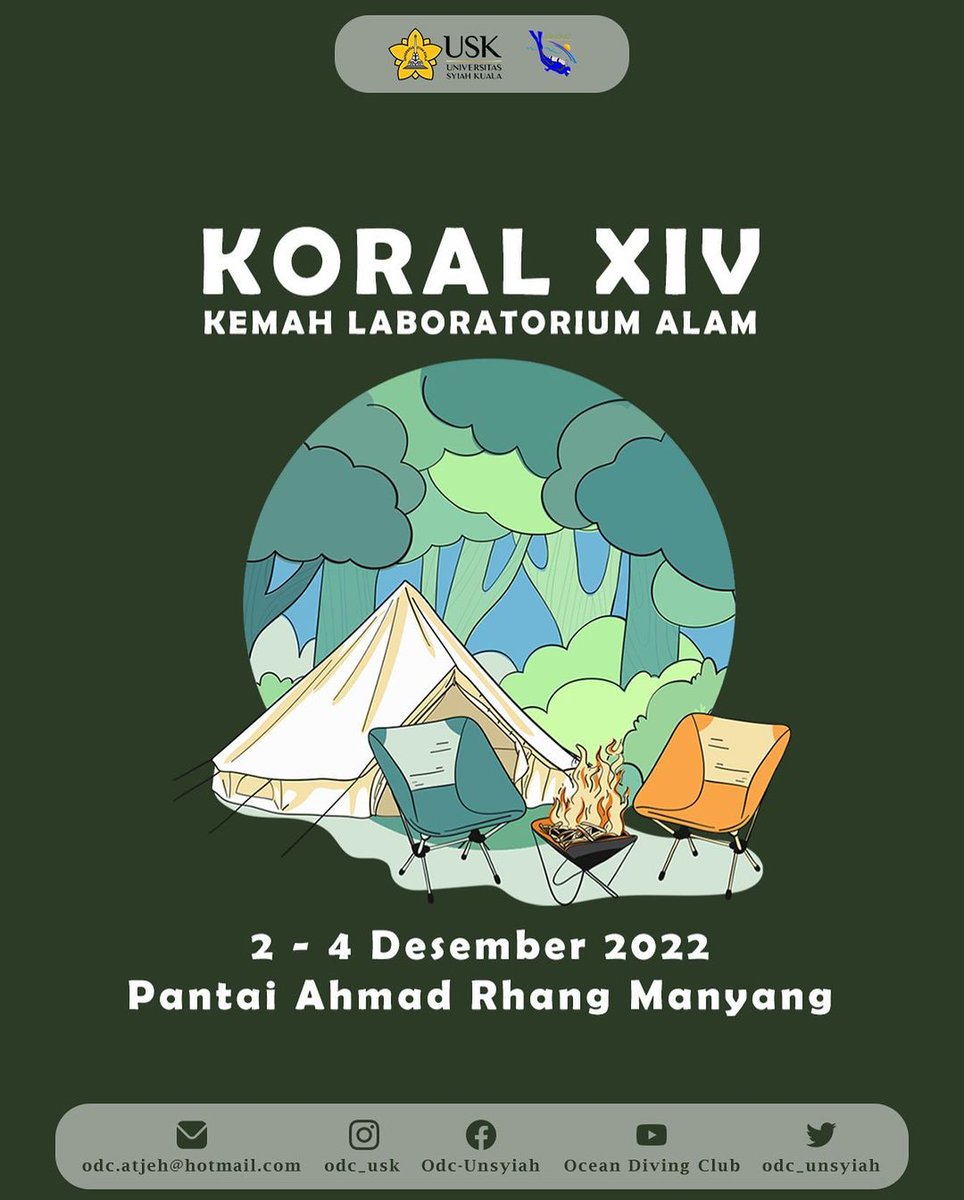 ODC_USK's tweet photo. Assalamualaikum wr. wb.

[KORAL XIV]

Halloo buddies…
Kemah Laboratorium Alam (KORAL) adalah kegiatan tahunan dari divisi Penelitian dan Pengembangan (LITBANG) yang diwajibkan untuk setiap angkatan baru, kegiatan ini berfokus pada monitoring ekosistem pesisir.
#scientificdiver https://t.co/88eAe376BO