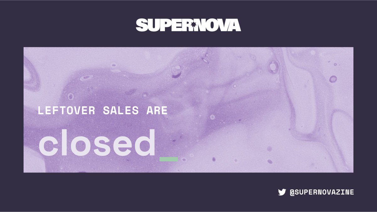 Thank you so much for all your support! 💚🧡Leftovers are now closed.🌌