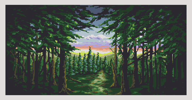 pixelartDave's tweet photo. #pixelart #silence of the #forest for #pixel_dailies @Pixel_Dailies https://t.co/zLunRjsB9a