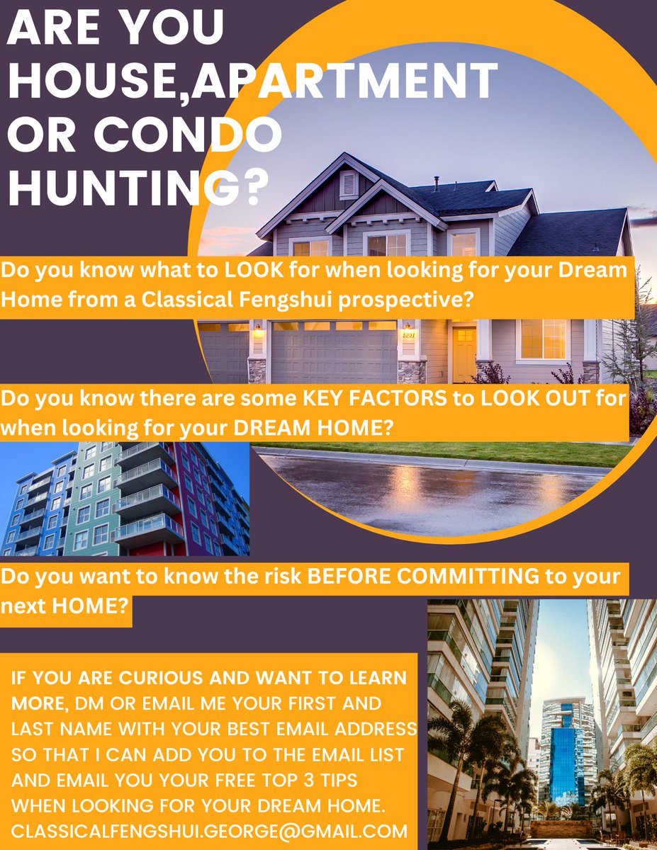 Classyfengshui's tweet photo. HOME HUNTING? DM or email me your FIRST&LAST NAME with your BEST EMAIL so that I can add you to the email list and email you your FREE TOP 3 TIPS when looking for your dream home. classicalfengshui.george@gmail.com
#fengshui #classicalfengshui #classicalfengshuiwithgeorge https://t.co/2QwSRAeIWb