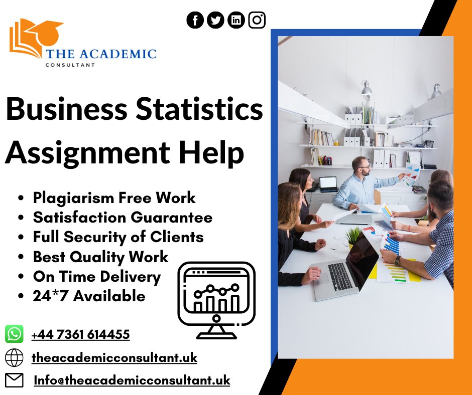 theacademiccon3's tweet image. Be confident! Because you choose our Business Statistics Assignment Help.
Order Now.
#businessstatisticsassignment #businessstatisticsassignmenthelp #statisticsassignmenthelp #statisticswritingassignmenthelp #beststatistichelp #statisticsservicehelp #theacademicconsultant