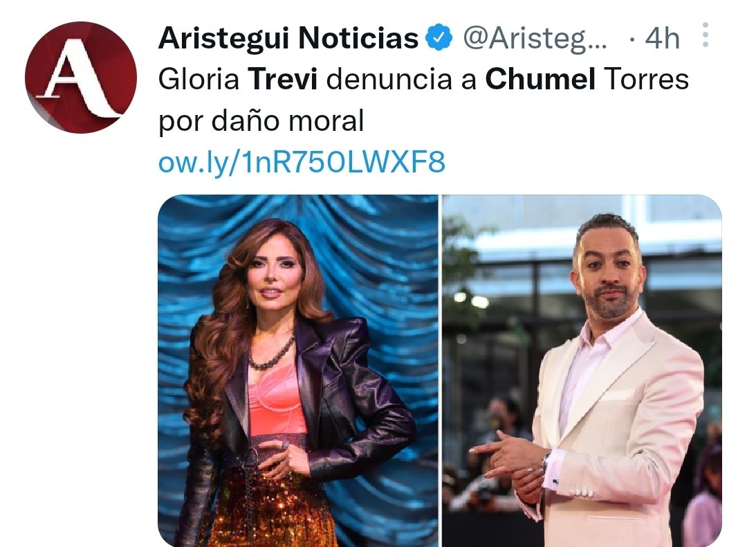 catrina_nortena's tweet photo. 🚨 Gloria Trevi lo demandará por Violencia de Género

Tómala @chumeltorres...👊 https://t.co/mvEBGRkDQS