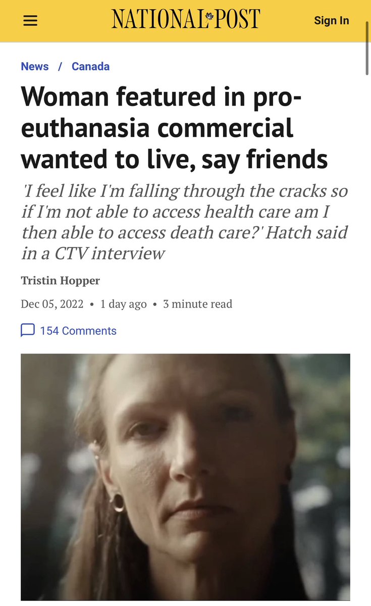 thevivafrei's tweet photo. The woman featured in the Simons “All is Beauty” euthanasia video was not only not suffering from a fatal illness, she wanted to live but couldn’t get proper care in Canada https://t.co/60rucciPCq

This is state-sanctioned murder. The blood is on @JustinTrudeau’s hands. https://t.co/dZmW1eXJJ6